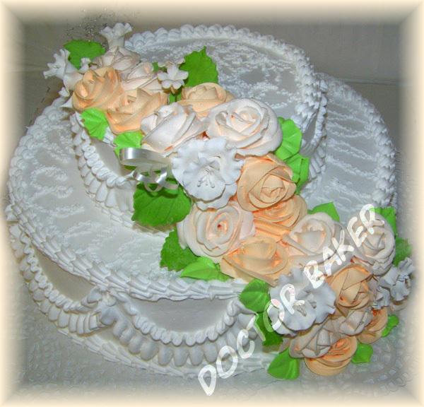 Свадебный торт 2131 Гирлянда роз