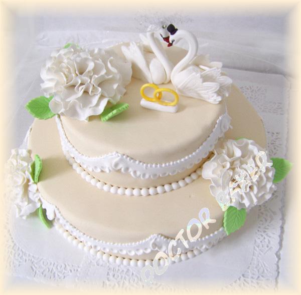 Свадебный торт 2051 Лебединая верность