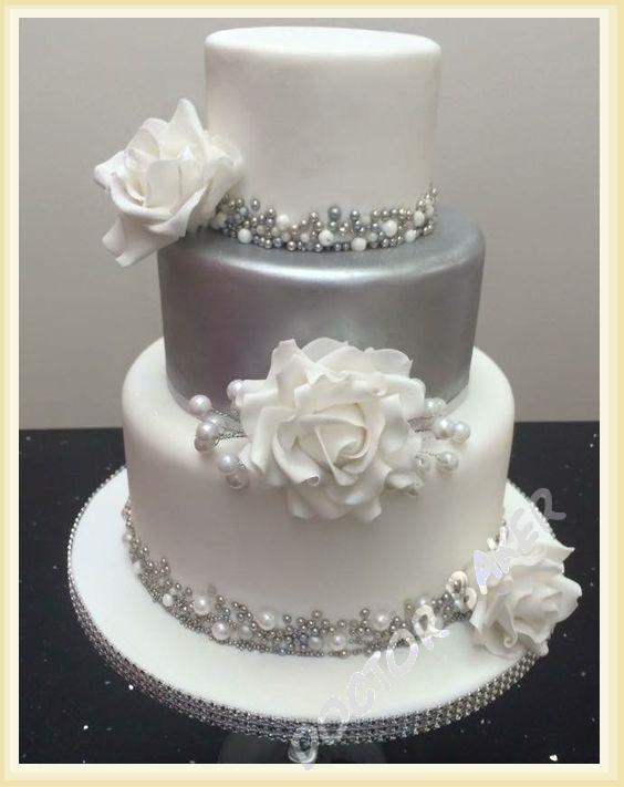 Свадебный торт 2194 Серебро