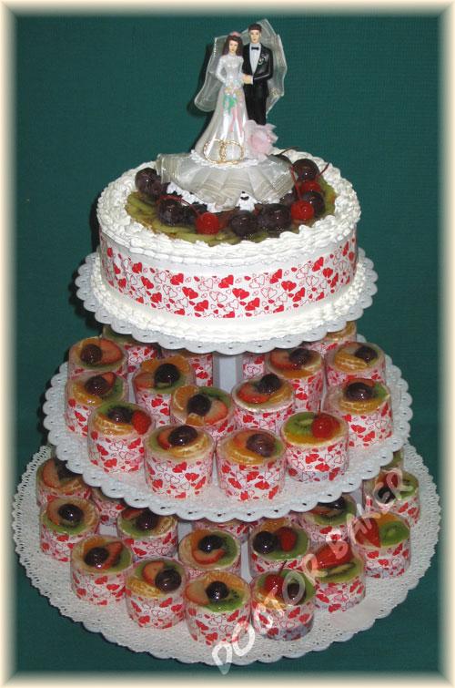 Свадебный торт 2071 Фруктовые капкейки