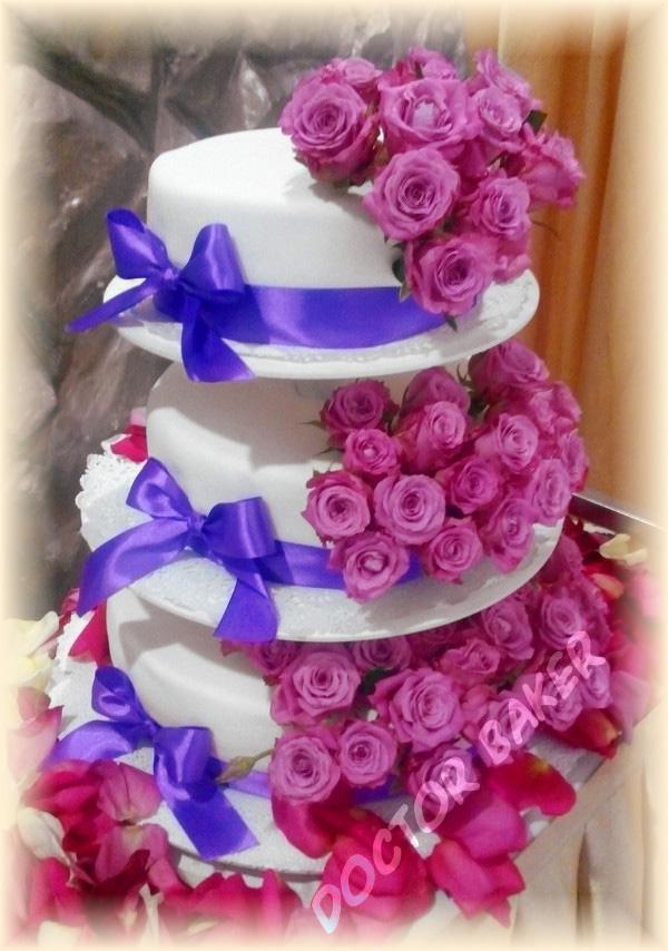 Свадебный торт 2165 Цветы