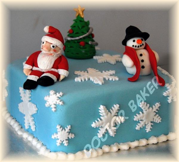 Торт 1190 Дед Мороз и Снеговик