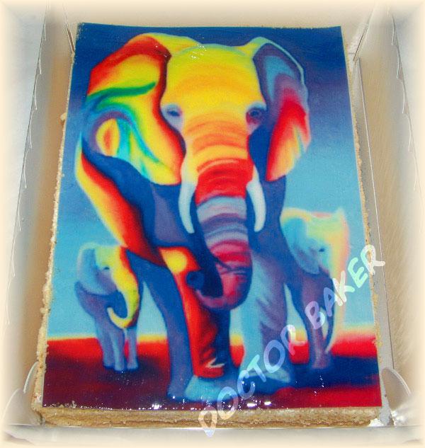 Торт 7084 Радужный слон