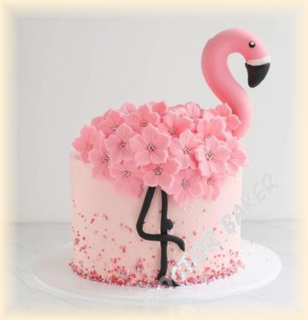 Торт 3166 Розовый фламинго