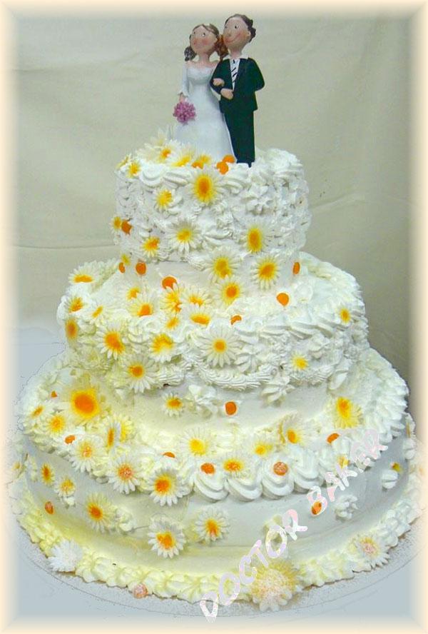 Свадебный торт 2007 Ромашковый рай
