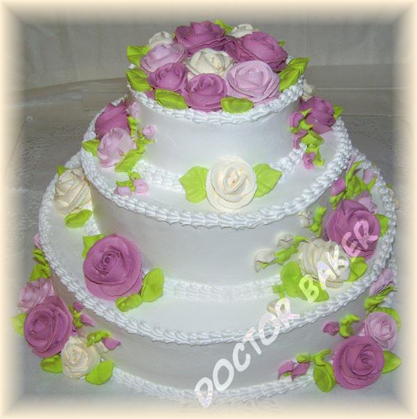 Свадебный торт 2130 Сиреневый стиль