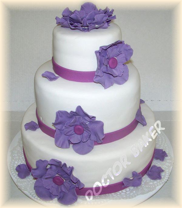 Свадебный торт 2157 Сиреневый стиль
