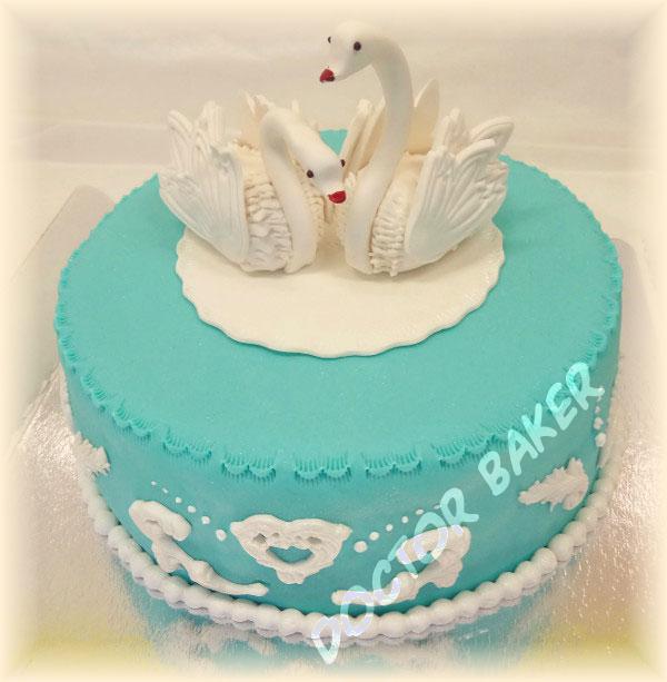 Свадебный торт 2179 Лебеди