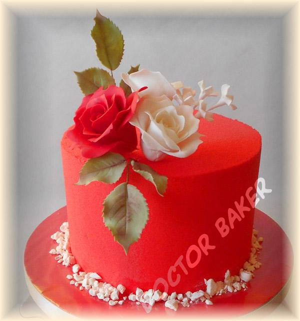 Свадебный торт 2133 Красный бархат
