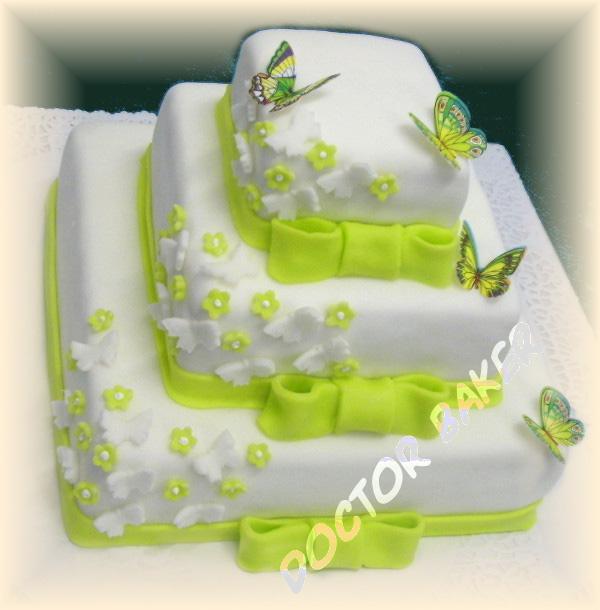 Свадебный торт 2061 Бабочки