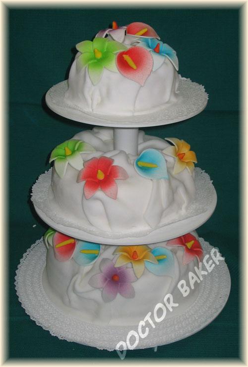 Свадебный торт 2073 Цветочки