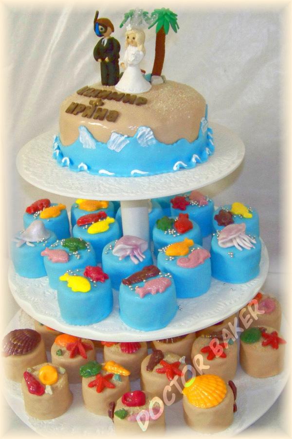 Свадебный торт 2021 Морской